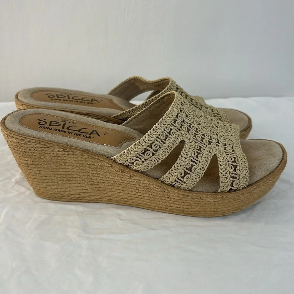 Sbicca Woven Jute Wedge Sandals